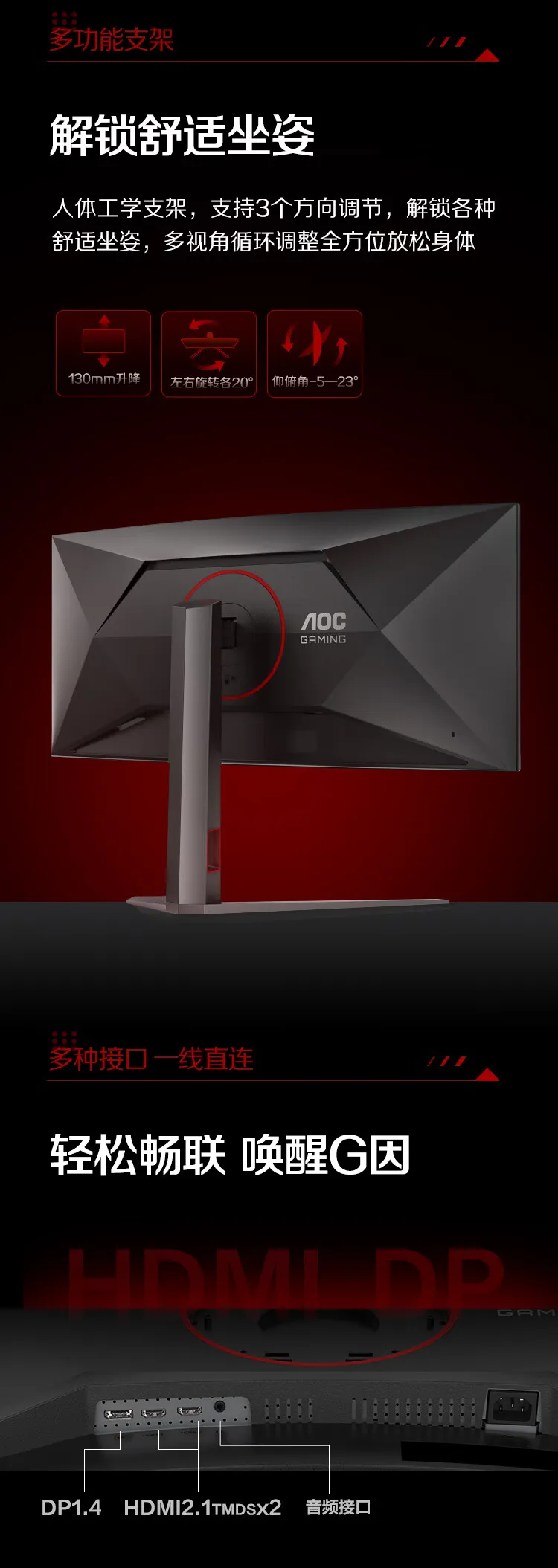 AOC CU34G4H 支架接口